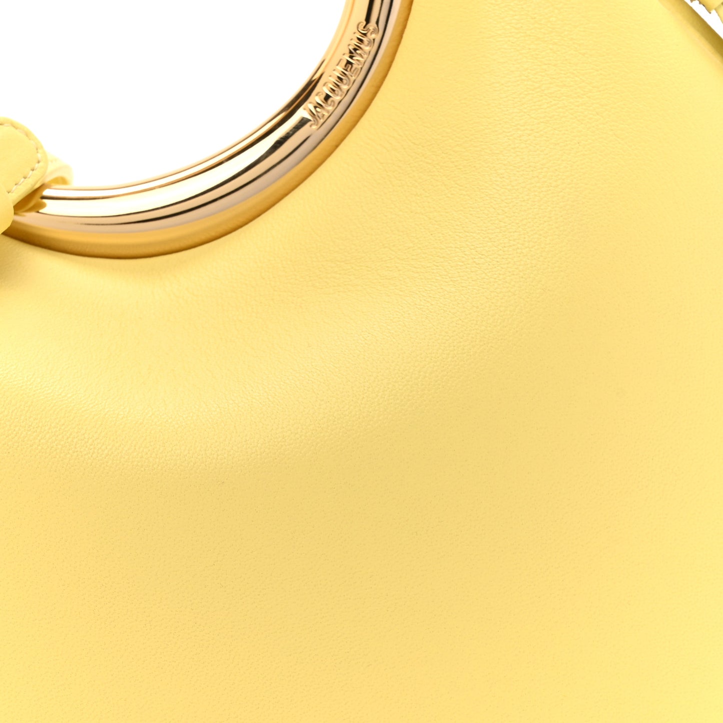 Calfskin Le Calino Ring Top Handle Bag Pale Yellow