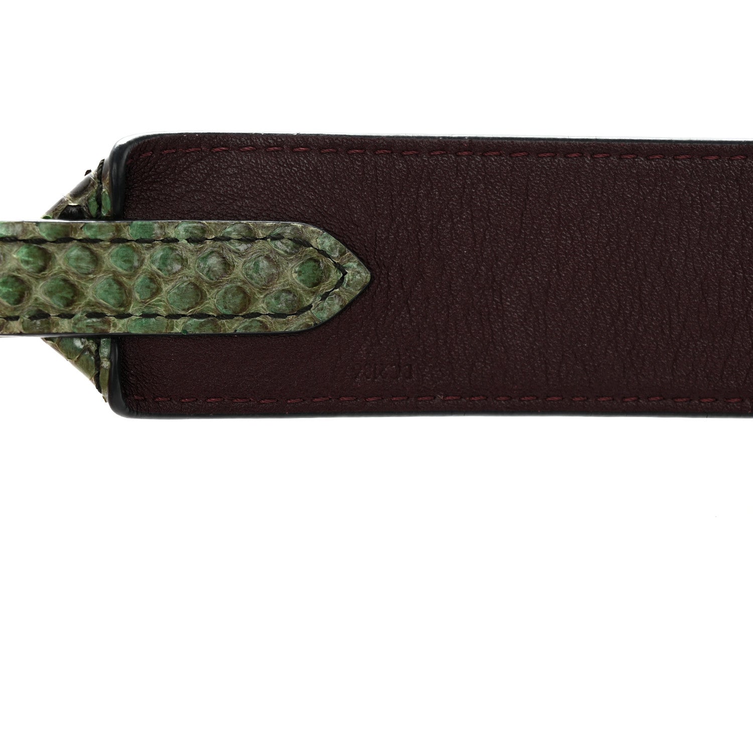 Louis Vuitton Snakeskin Calf Bandouliere Shoulder Strap Green Burgundy 4 of 5