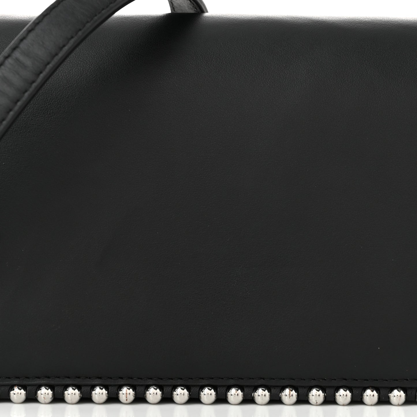 Calfskin Studded Attica Biker Shoulder Bag Black