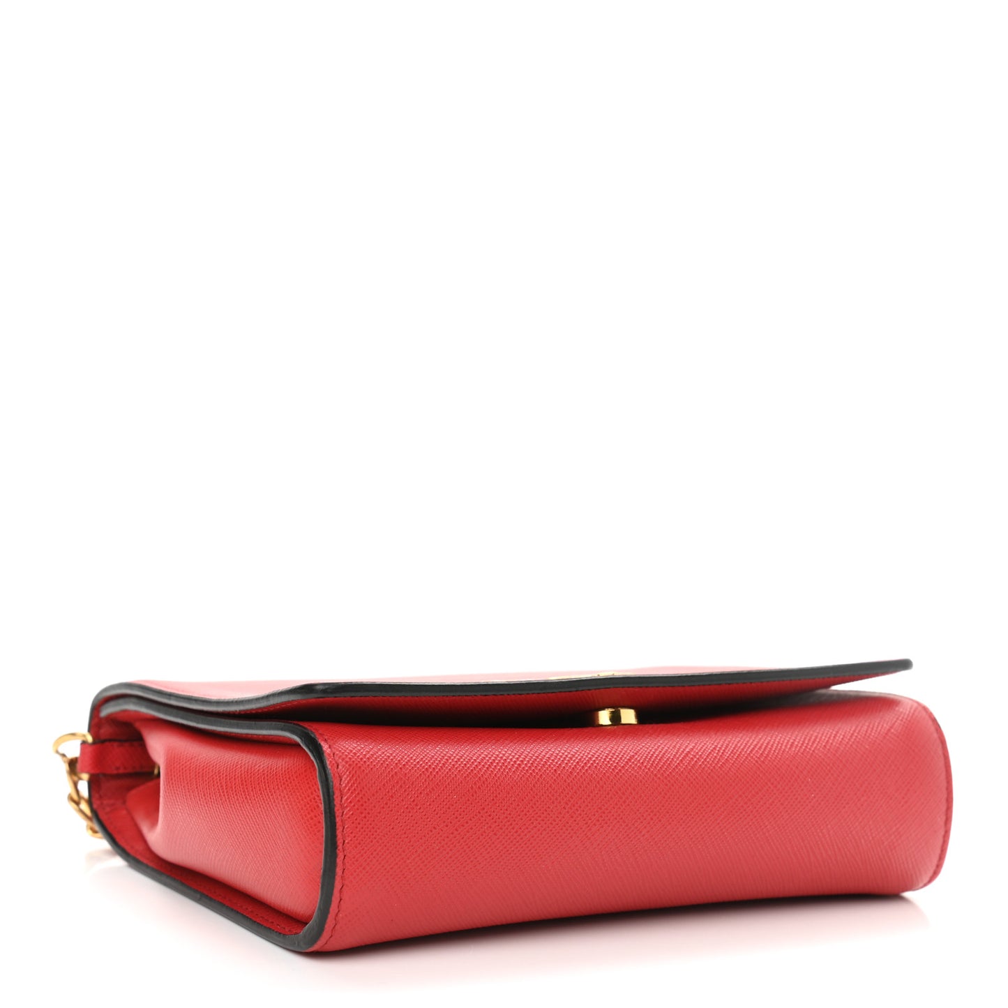 Saffiano Chain Crossbody Bag Fuoco