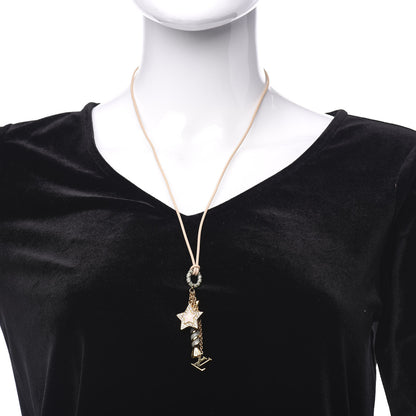 Louis Vuitton Crystal Enamel Candy Star Charm Necklace Gold Multicolor 2 of 4