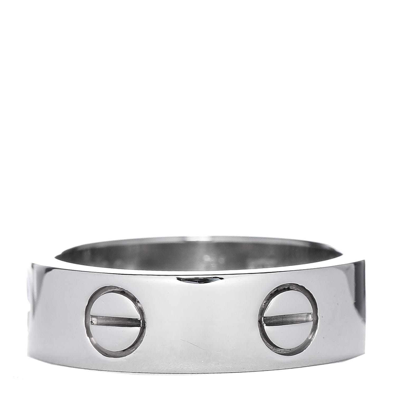 Cartier 18K White Gold 5.5mm LOVE Ring 51 5.75 3 of 5