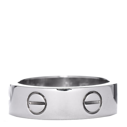 Cartier 18K White Gold 5.5mm LOVE Ring 51 5.75 3 of 5