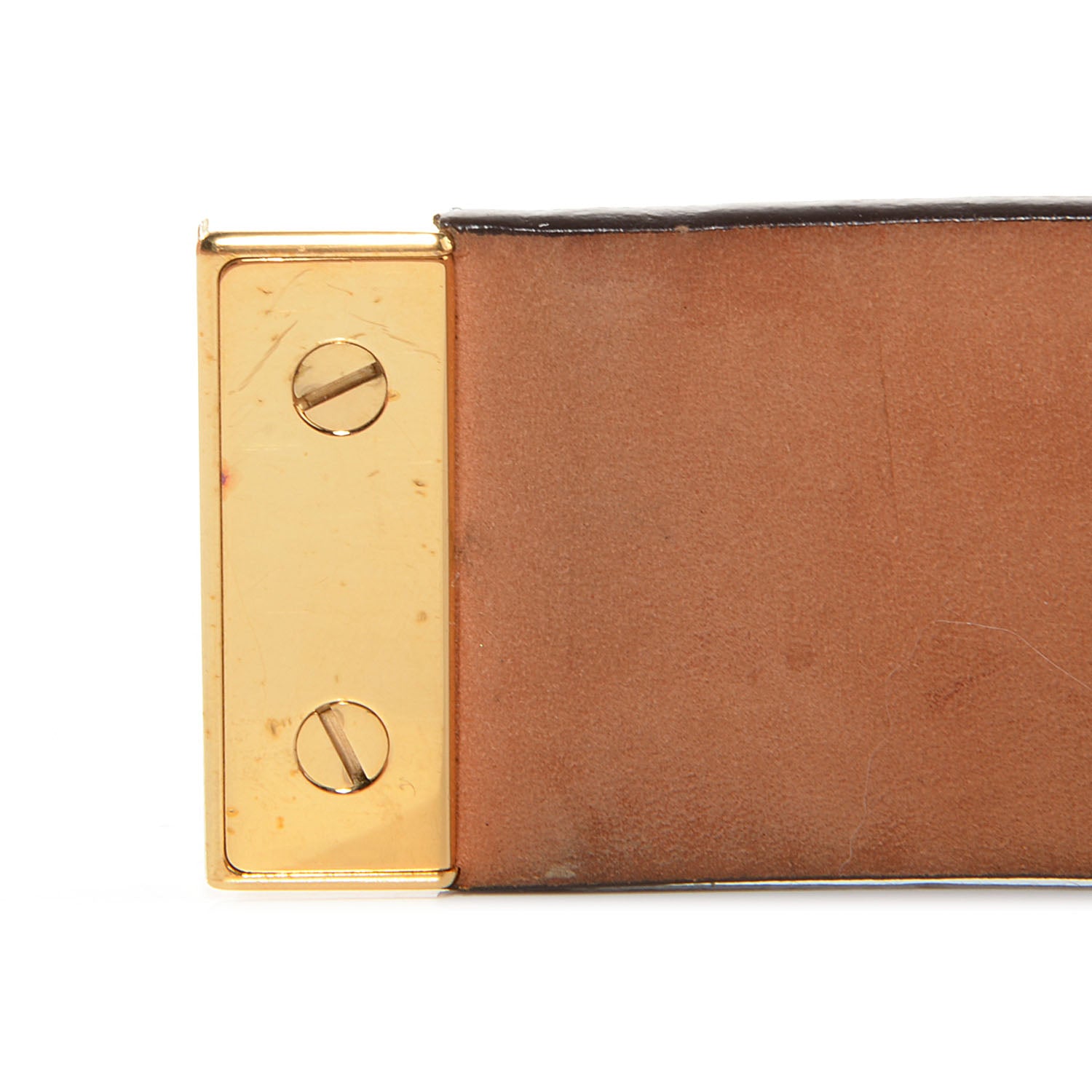 Louis Vuitton Monogram Ceinture Belt w Gold Buckle 85 34 6 of 6