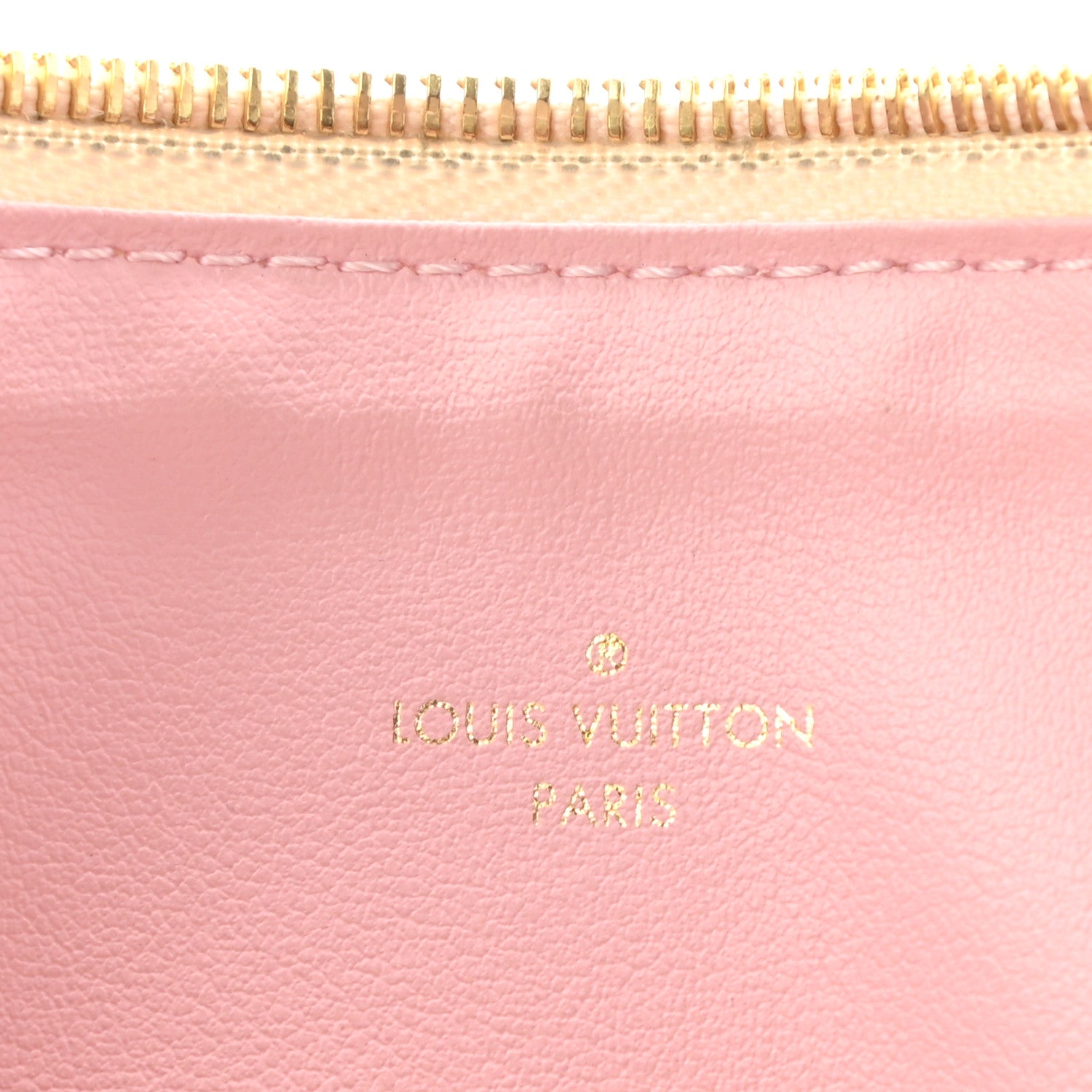 Louis Vuitton Damier Azur Felicie Chain Wallet Zippered Insert Rose Ballerine 6 of 7
