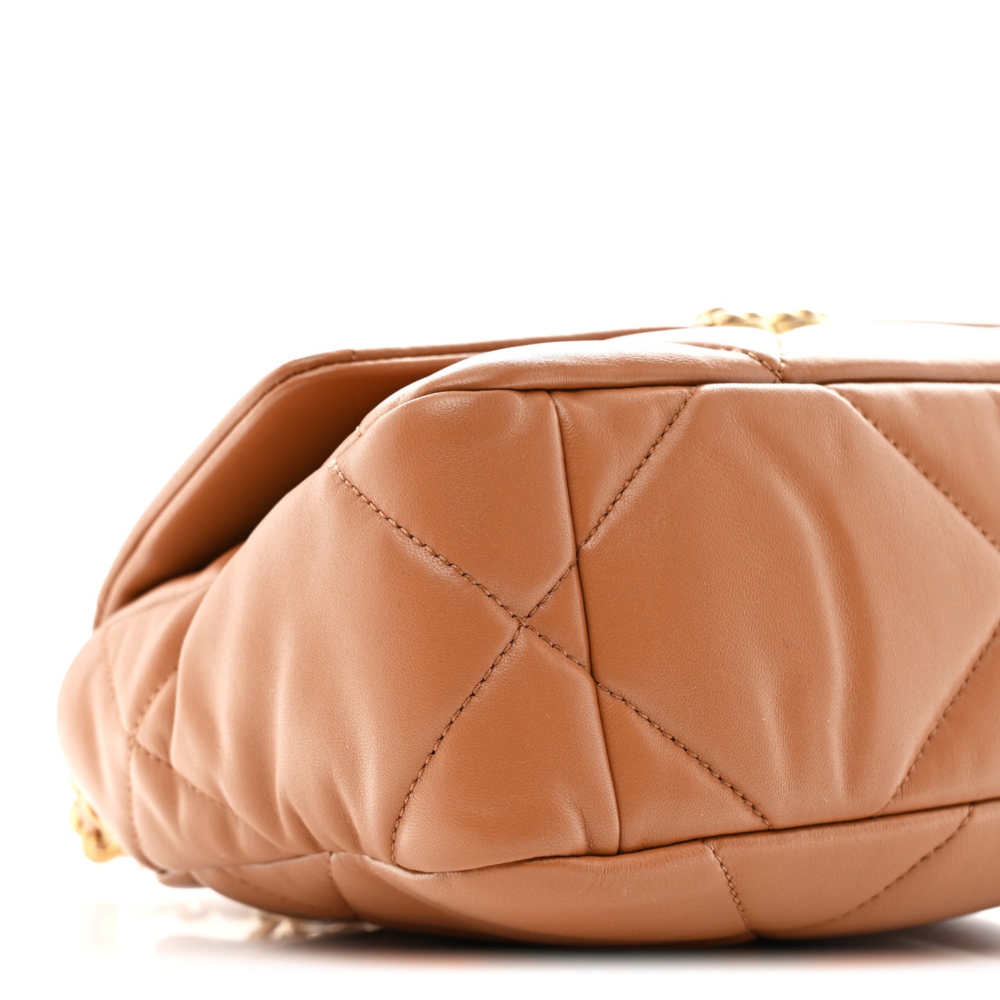Lambskin Quilted Medium Chanel 19 Flap Brown