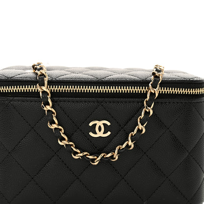 Chanel Caviar Quilted Small Vanity Case With Chain Black 7 of 11