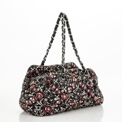 Chanel Nylon Quilted Printed Coco Bowler Black 3 of 13