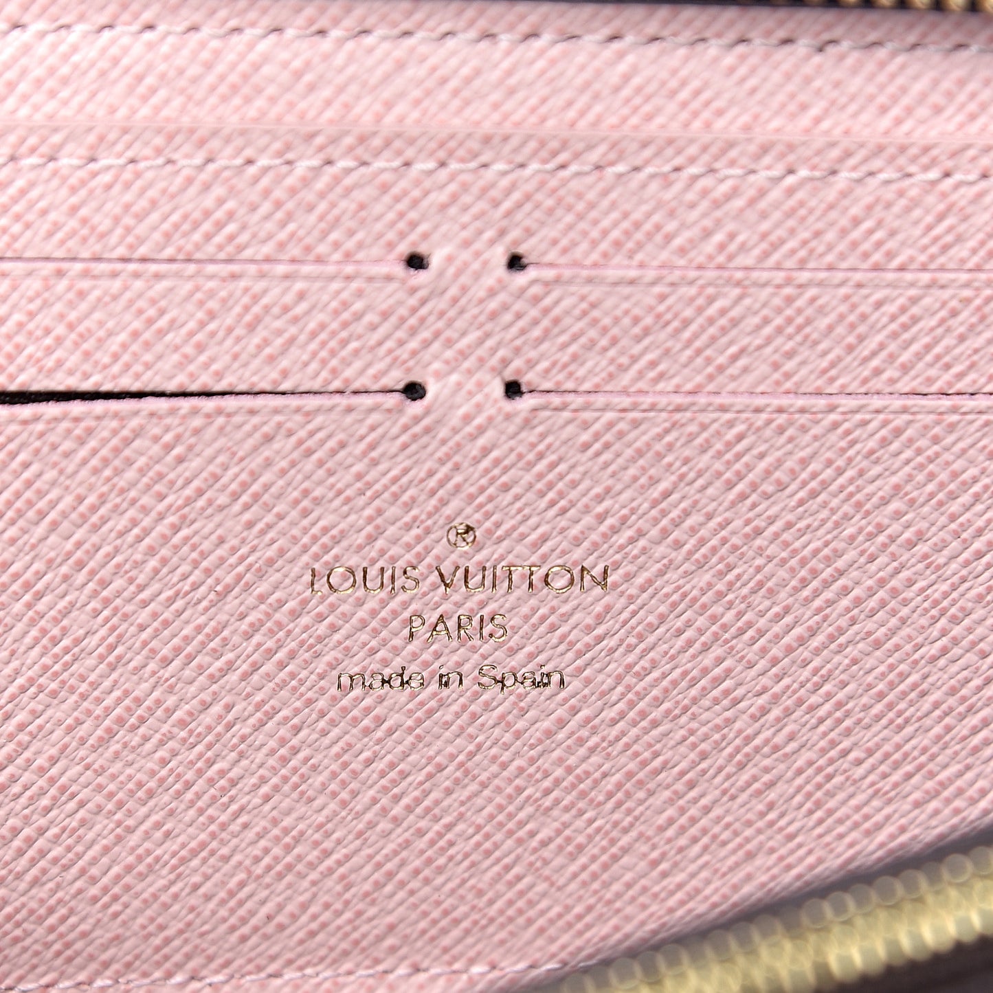 Monogram Clemence Wallet Rose Ballerine