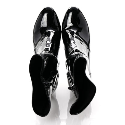 Louis Vuitton Patent Uniformes Silhouette Ankle Boots 39.5 Black 2 of 9
