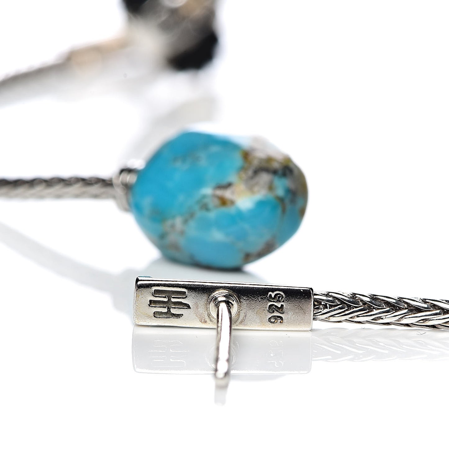 Sterling Silver Turquoise Classic Chain Drop Earrings