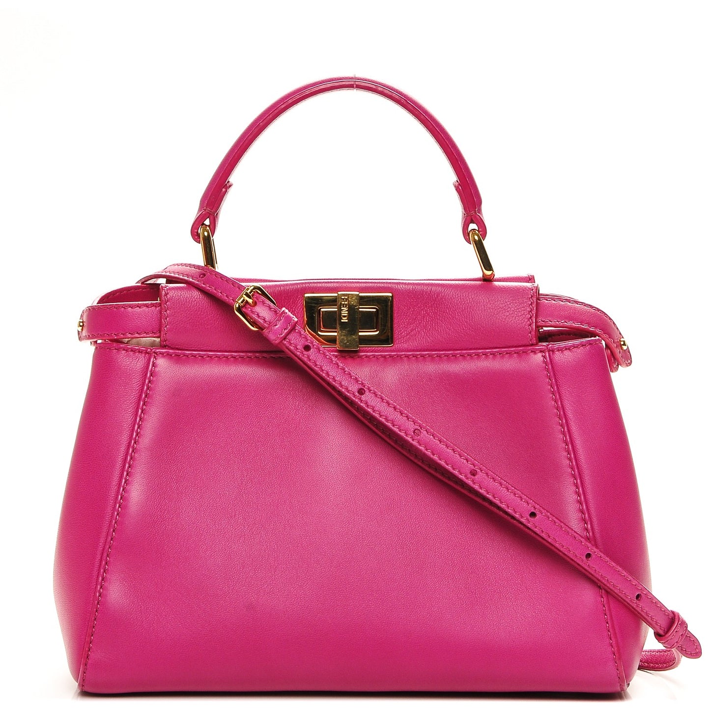 Nappa Mini Peekaboo Iconic Satchel Magenta