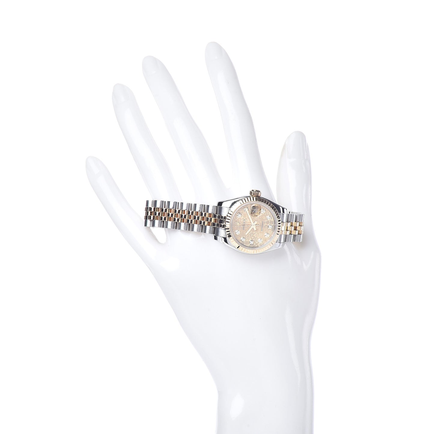 Stainless Steel 18K Yellow Gold Diamond 26mm Oyster Perpetual Datejust Watch Champagne Jubilee 179173