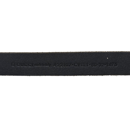Gucci Calfskin Crystal Feline Belt 80 32 Black 5 of 6
