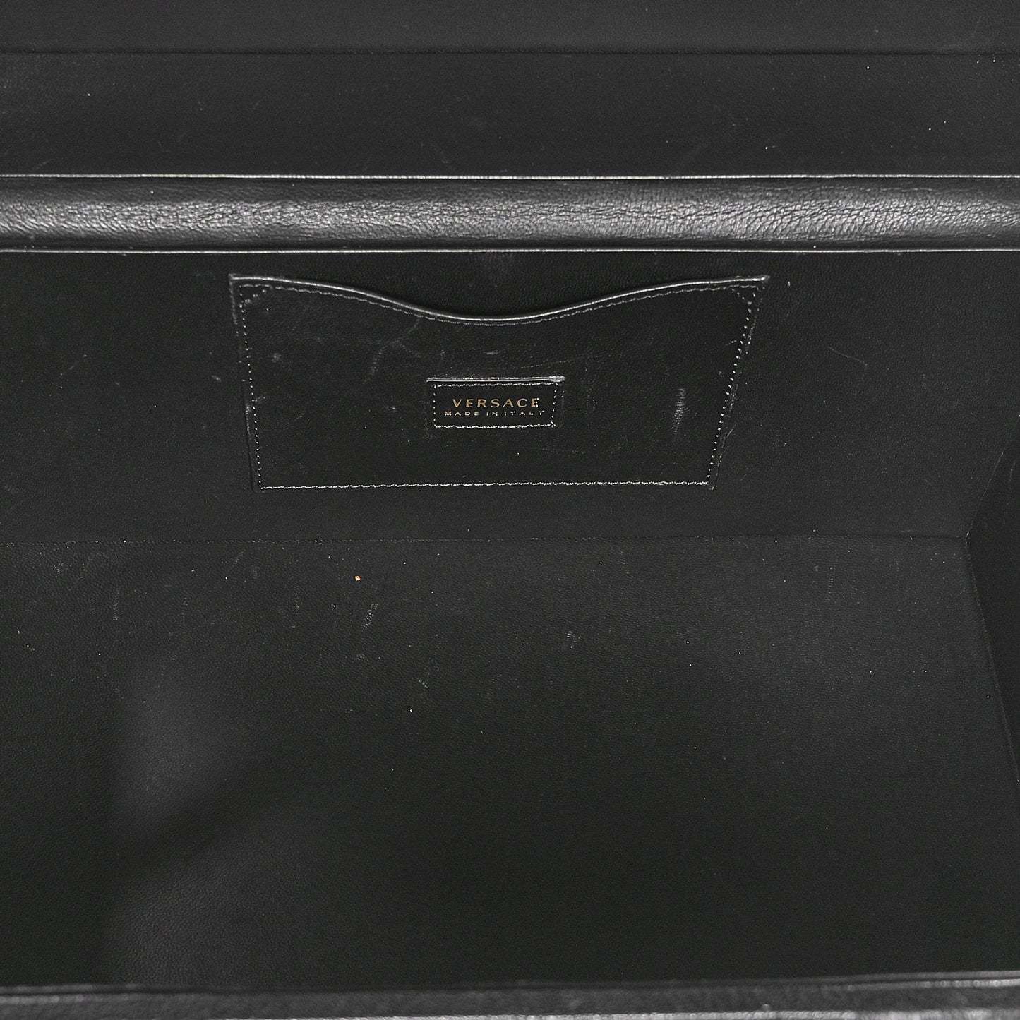 Calfskin Medusa Vanity Train Case Black