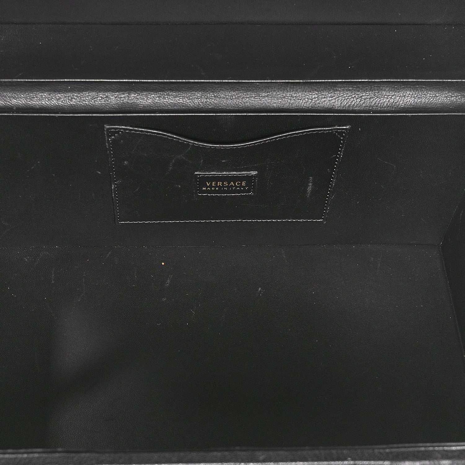 Versace Calfskin Medusa Vanity Train Case Black 6 of 10