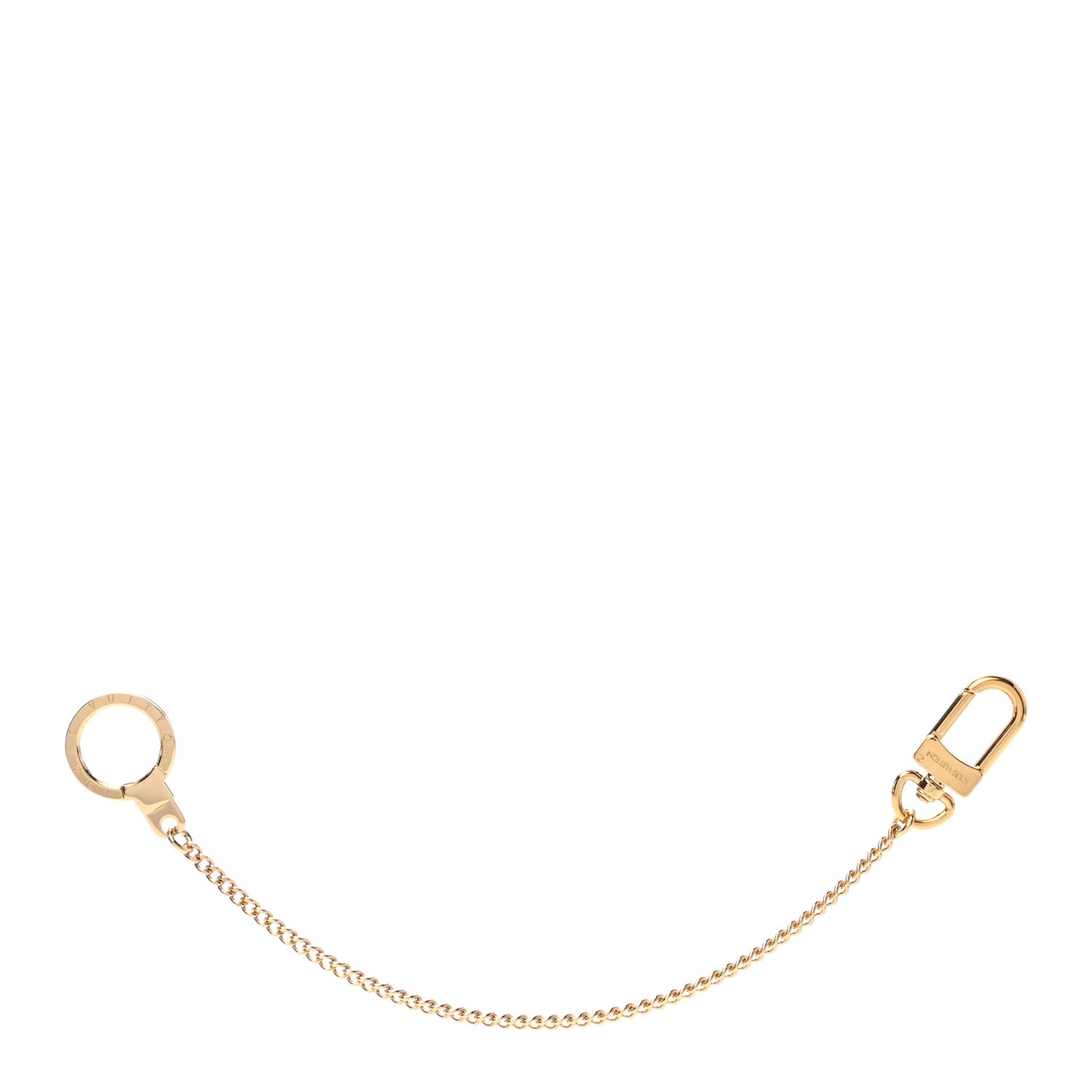 Metal Pochette Extender Key Ring Chain Gold