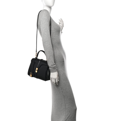 Celine Satinated Calfskin Small 16 Top Handle Bag Black 2 of 12