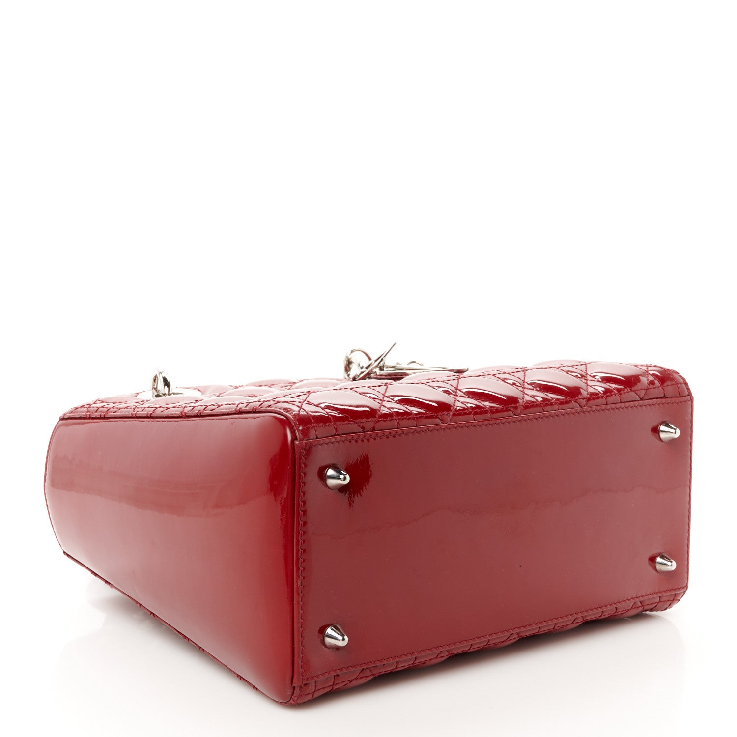 Christian Dior Patent Cannage Medium Lady Dior Red 4 of 10