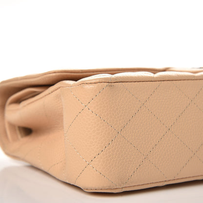 Chanel Caviar Quilted Medium Double Flap Beige Clair 8 of 9