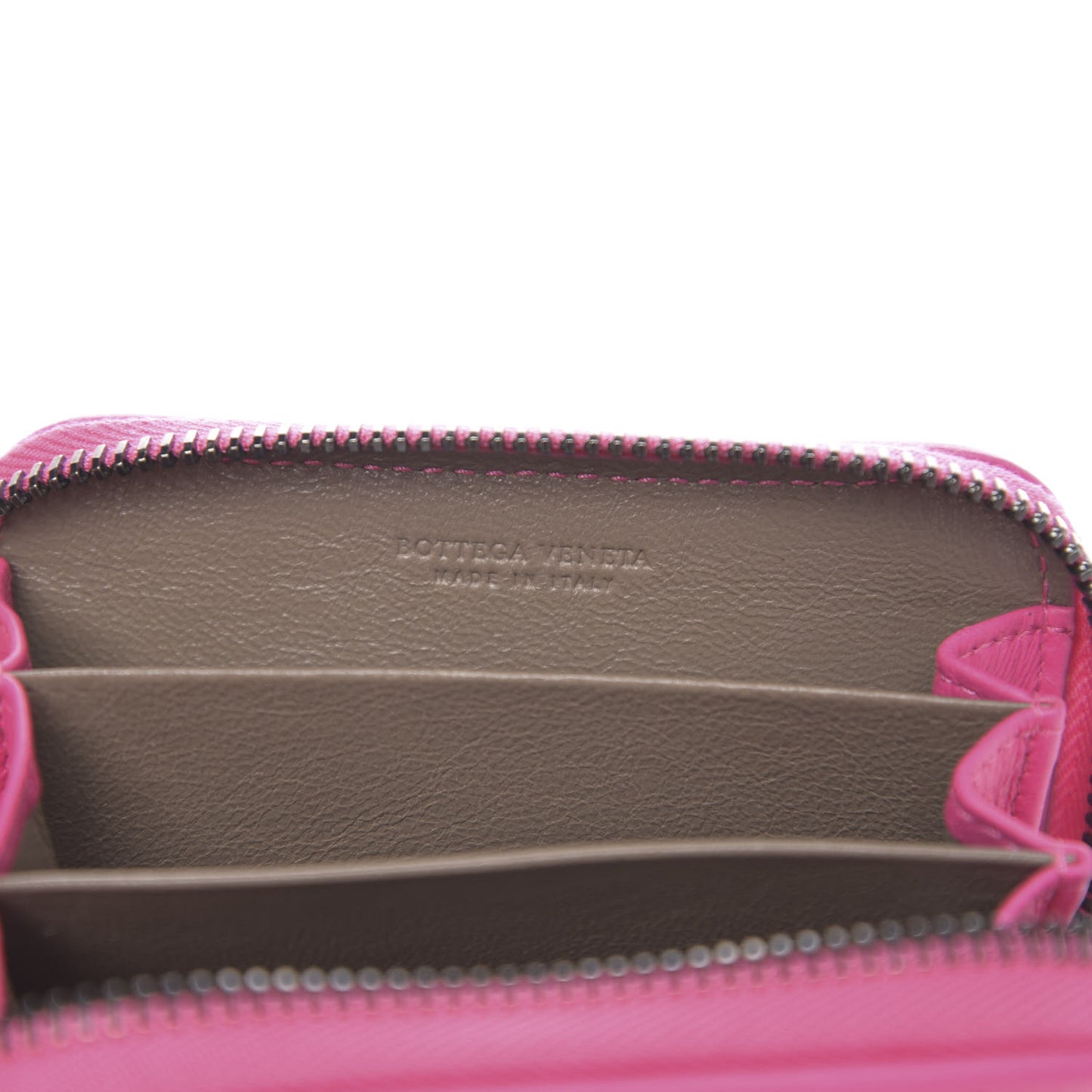 Nappa Intrecciato Zip Around Coin Purse Ametista