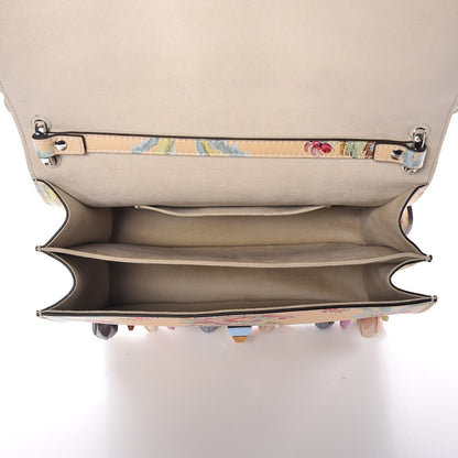 Fendi Vitello Marie Antoinette Print Rosebud Kan I Shoulder Bag Panna Multicolor 6 of 12