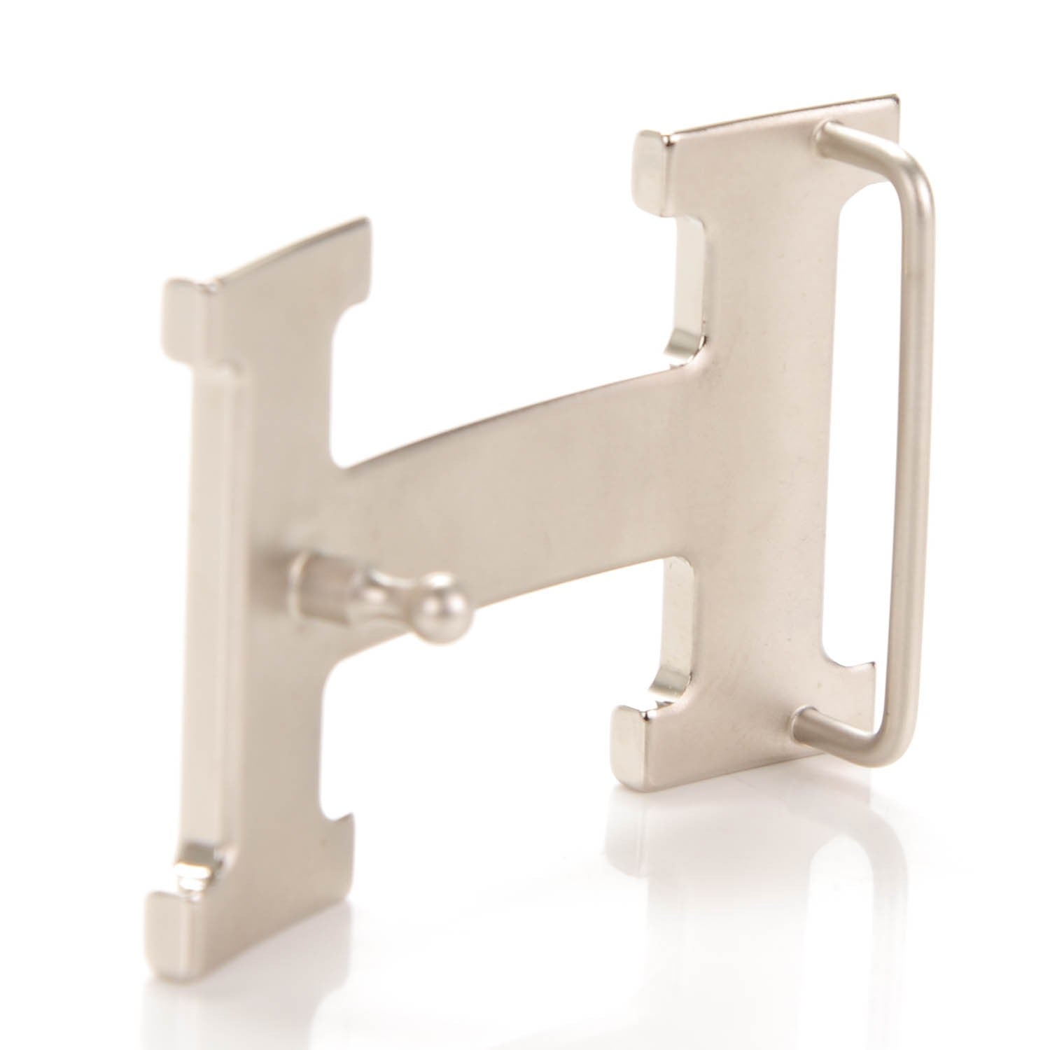 Hermes Brushed Palladium 32mm H Belt Buckle 4 of 6