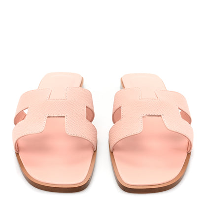 Hermes Epsom Oran Sandals 39 Rose Pale 2 of 9