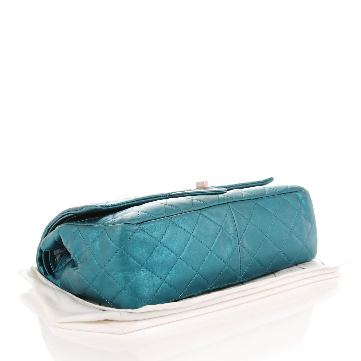 Metallic Calfskin Quilted 2.55 Reissue 227 Flap Turquoise