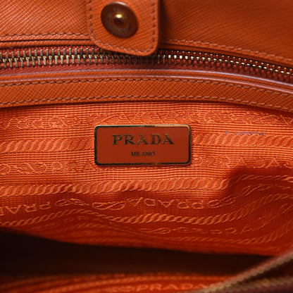 Prada Saffiano Lux Medium Tote Papaya 6 of 22