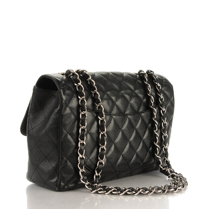 Chanel Caviar Quilted Jumbo Single Flap Black 3 of 13