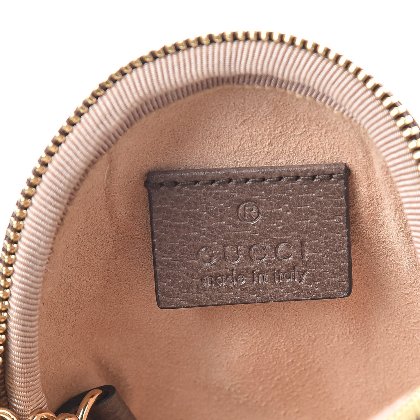 GG Supreme Monogram Web Ophidia Round Coin Purse Beige New Acero