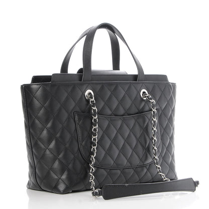 Chanel Calfskin Quilted Large Shopping Tote Black 3 of 9