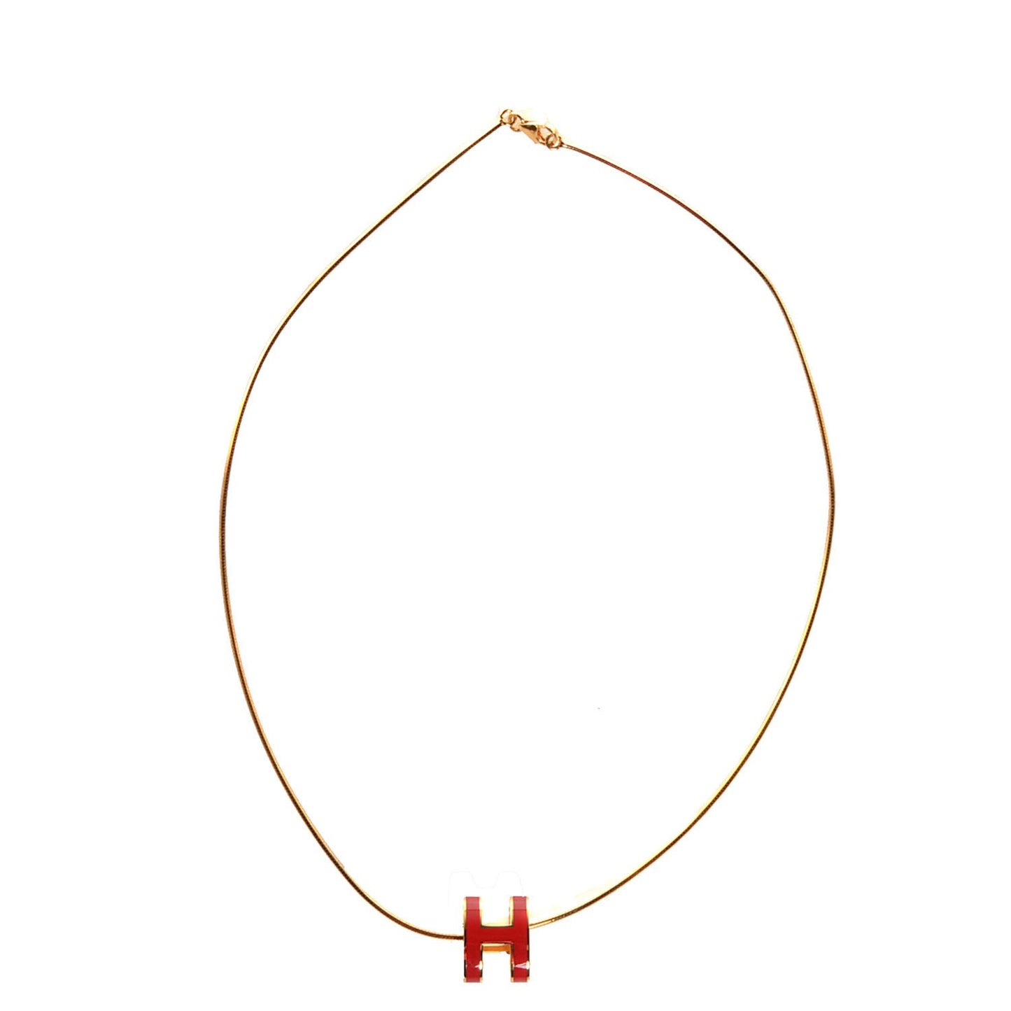 Pop H Necklace Coral Red