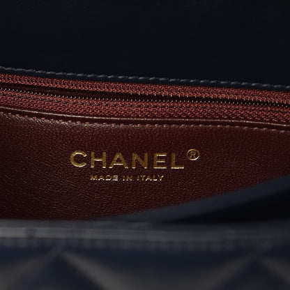 Chanel Lambskin Quilted Medium Trendy CC Flap Navy Blue 6 of 8