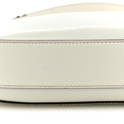 Prada Spazzolato Cleo Flap Adjustable Strap Shoulder Bag White Black 16 of 16