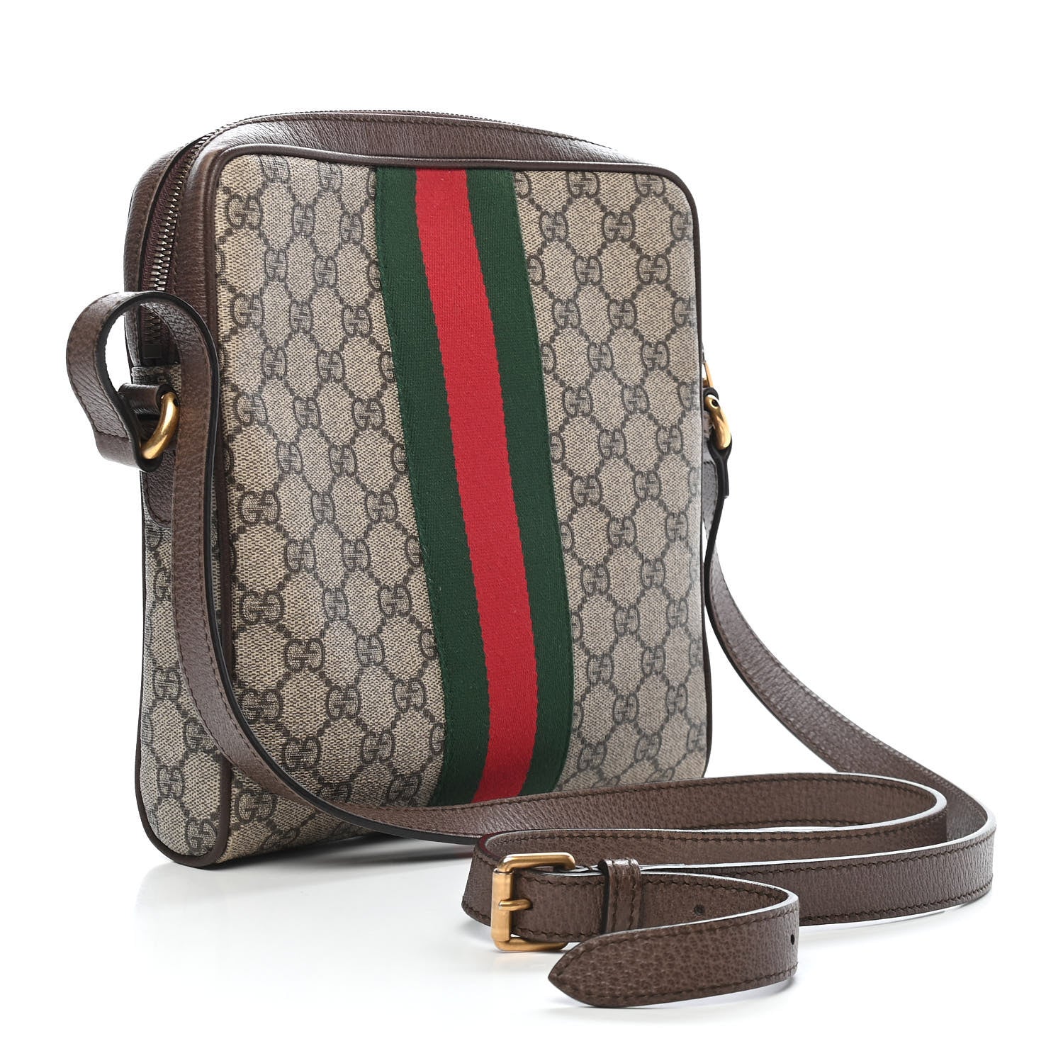 Gucci GG Supreme Monogram Web Small Ophidia Messenger Bag Brown 3 of 10