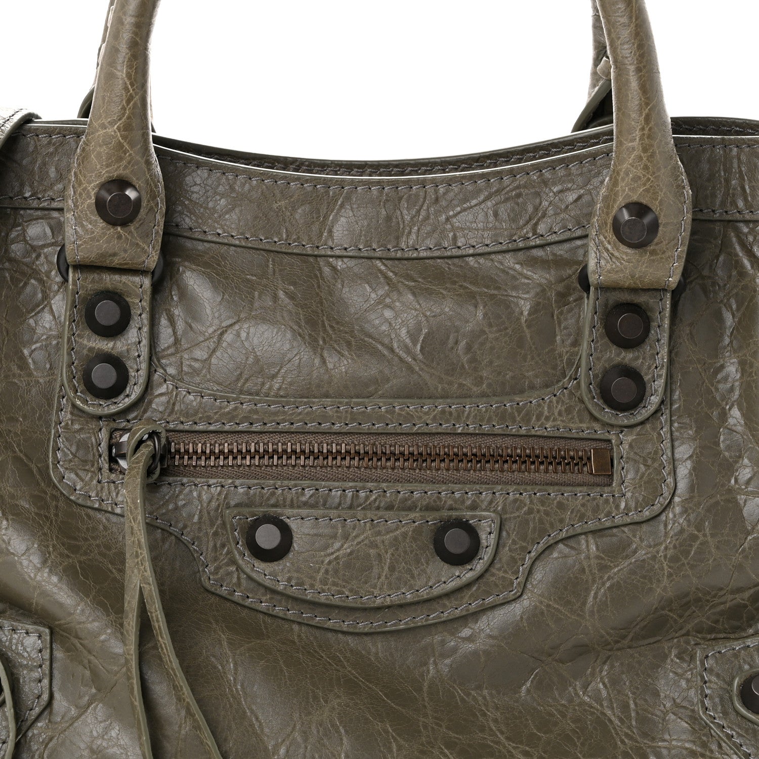 Balenciaga Agneau Arena Classic Hardware Small Le City Army Green 8 of 10