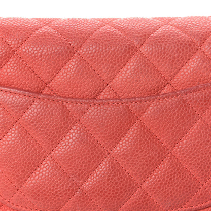 Chanel Iridescent Caviar Quilted Wallet On Chain WOC Coral 12 of 16