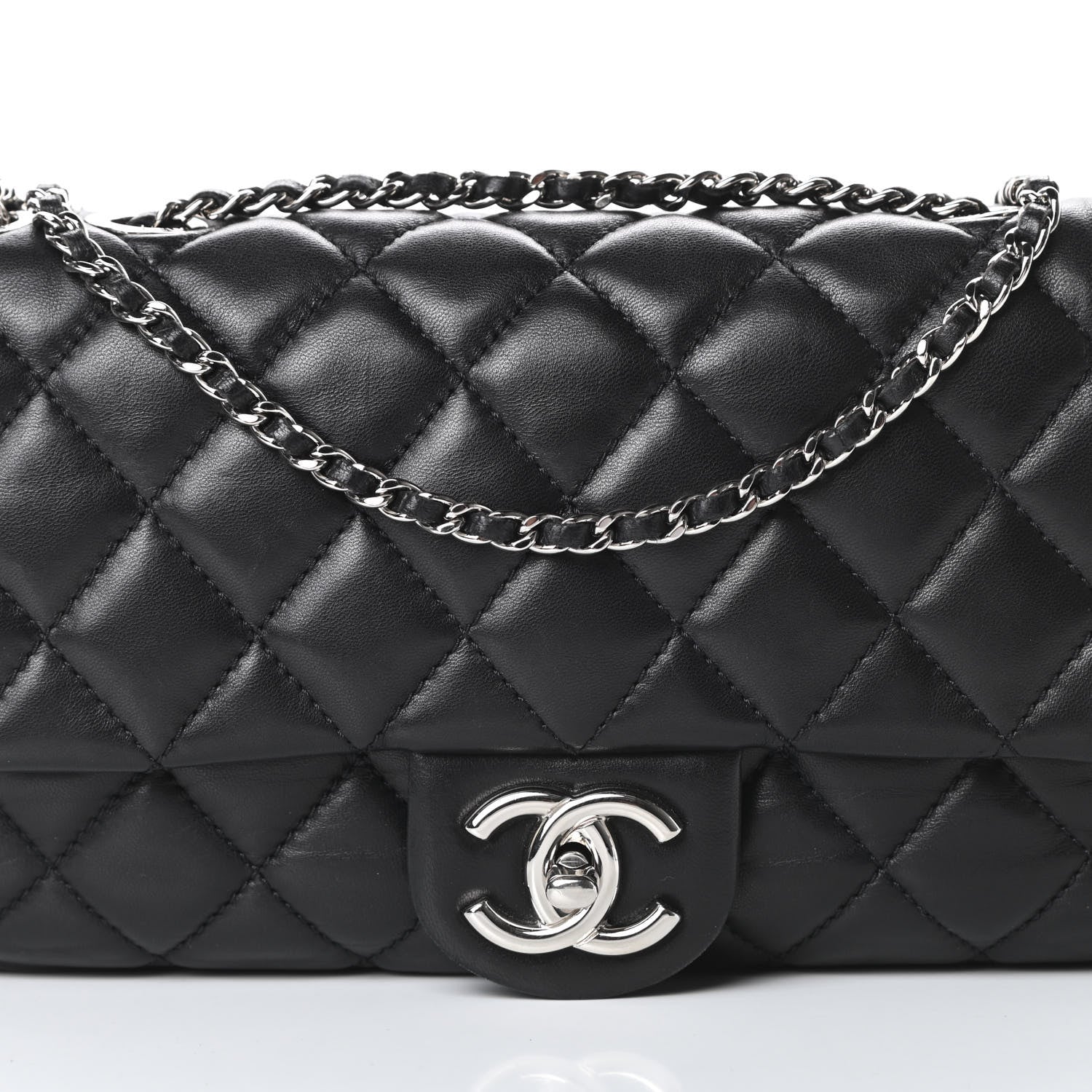 Chanel Lambskin Quilted Medium Coco Rain Flap Black 8 of 15