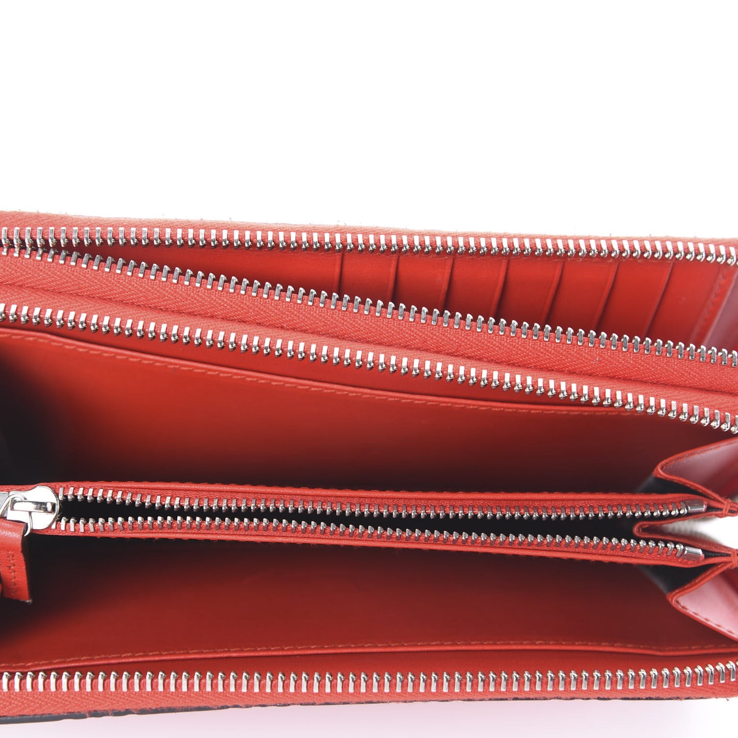 Guccissima Signature Zip Around Wallet Hibiscus Red