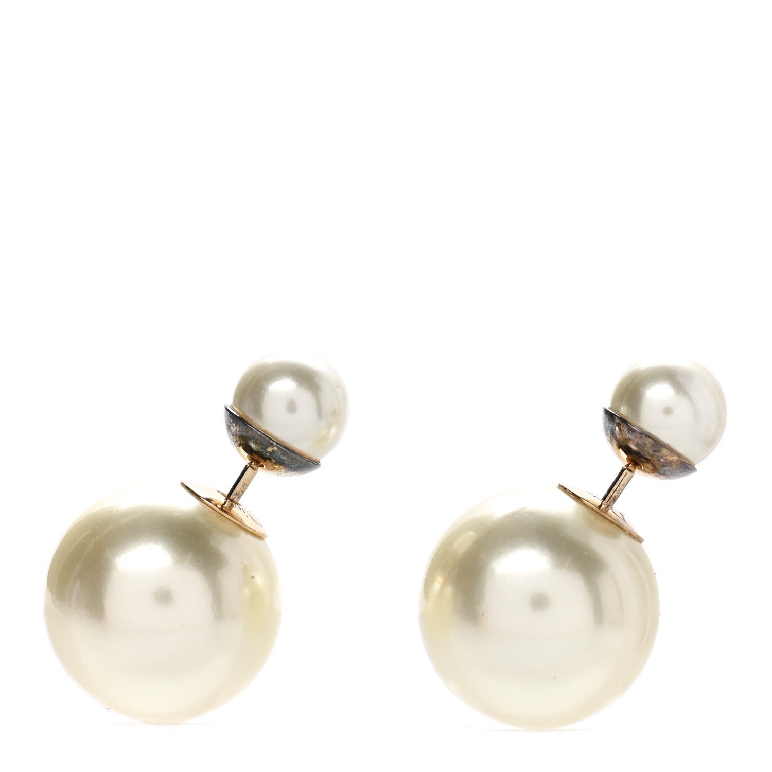 Christian Dior Pearl Mise En Dior Tribal Earrings Gold 1 of 5