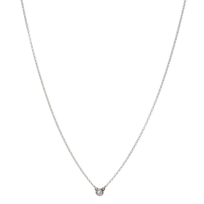 Tiffany Sterling Silver Diamond .03ct Elsa Peretti Diamonds by the Yard Pendant Necklace 1 of 9