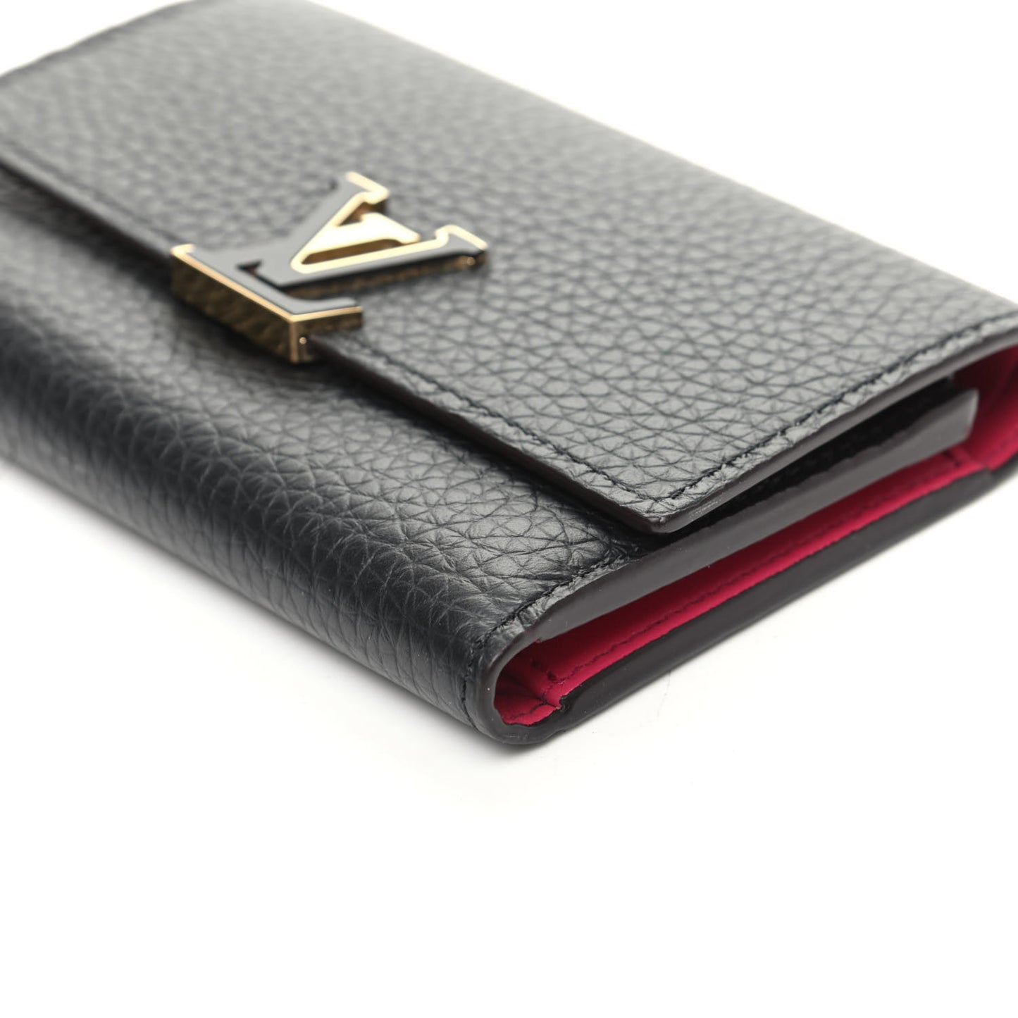 Taurillon Capucines Compact Wallet Black