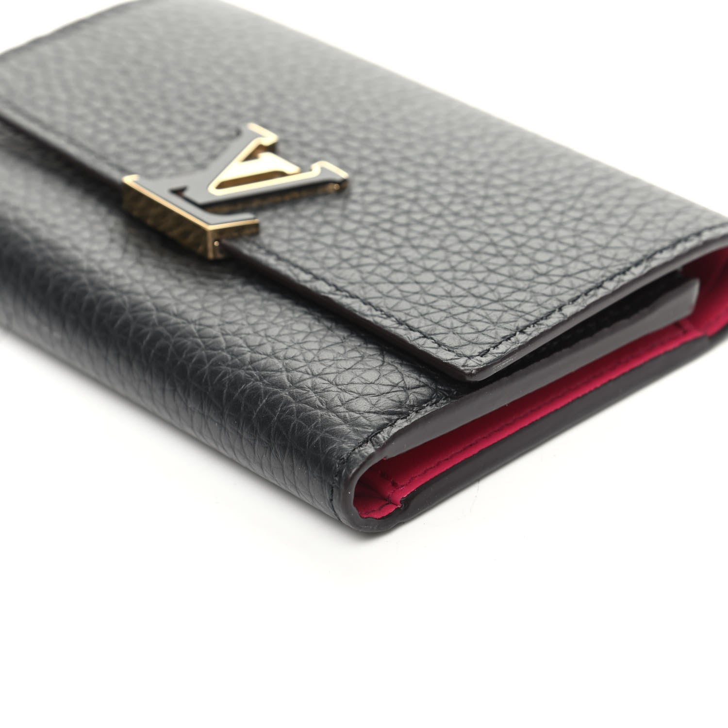 Louis Vuitton Taurillon Capucines Compact Wallet Black 8 of 11