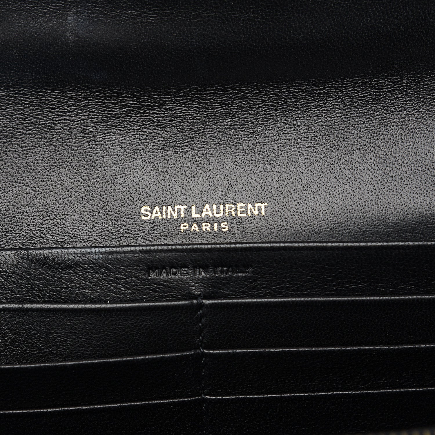 Saint Laurent Lambskin Matelasse Monogram Large Vicky Continental Wallet Black 5 of 9