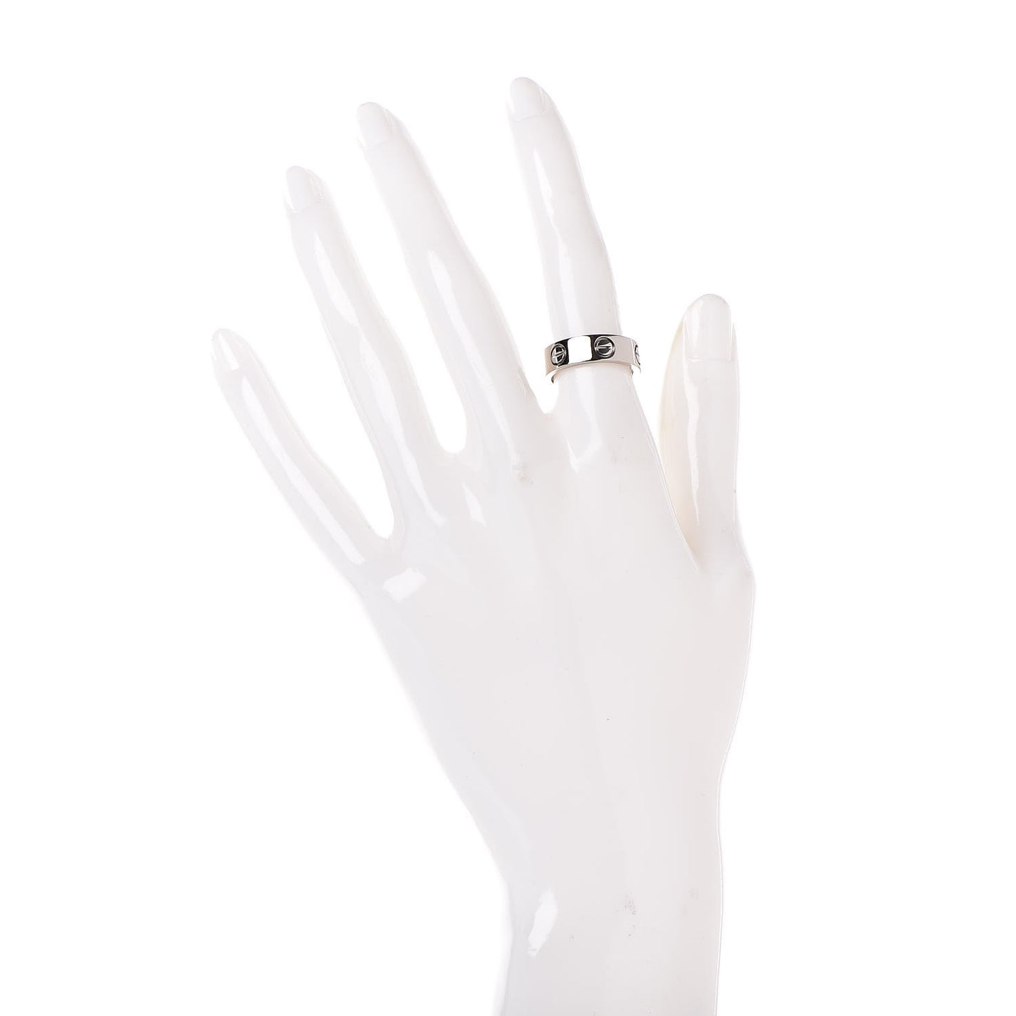 18K White Gold 5.5mm LOVE Ring 50 5.25