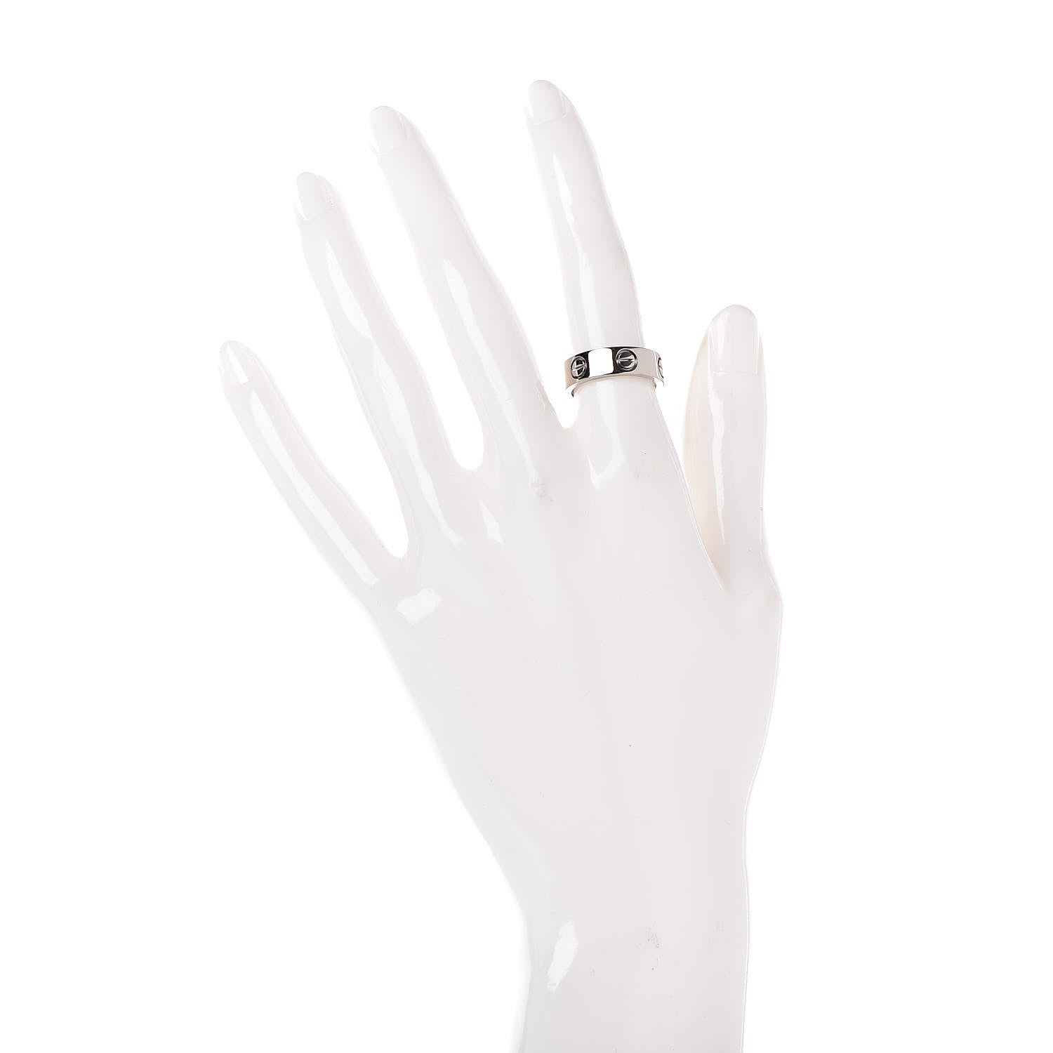 Cartier 18K White Gold 5.5mm LOVE Ring 50 5.25 2 of 4