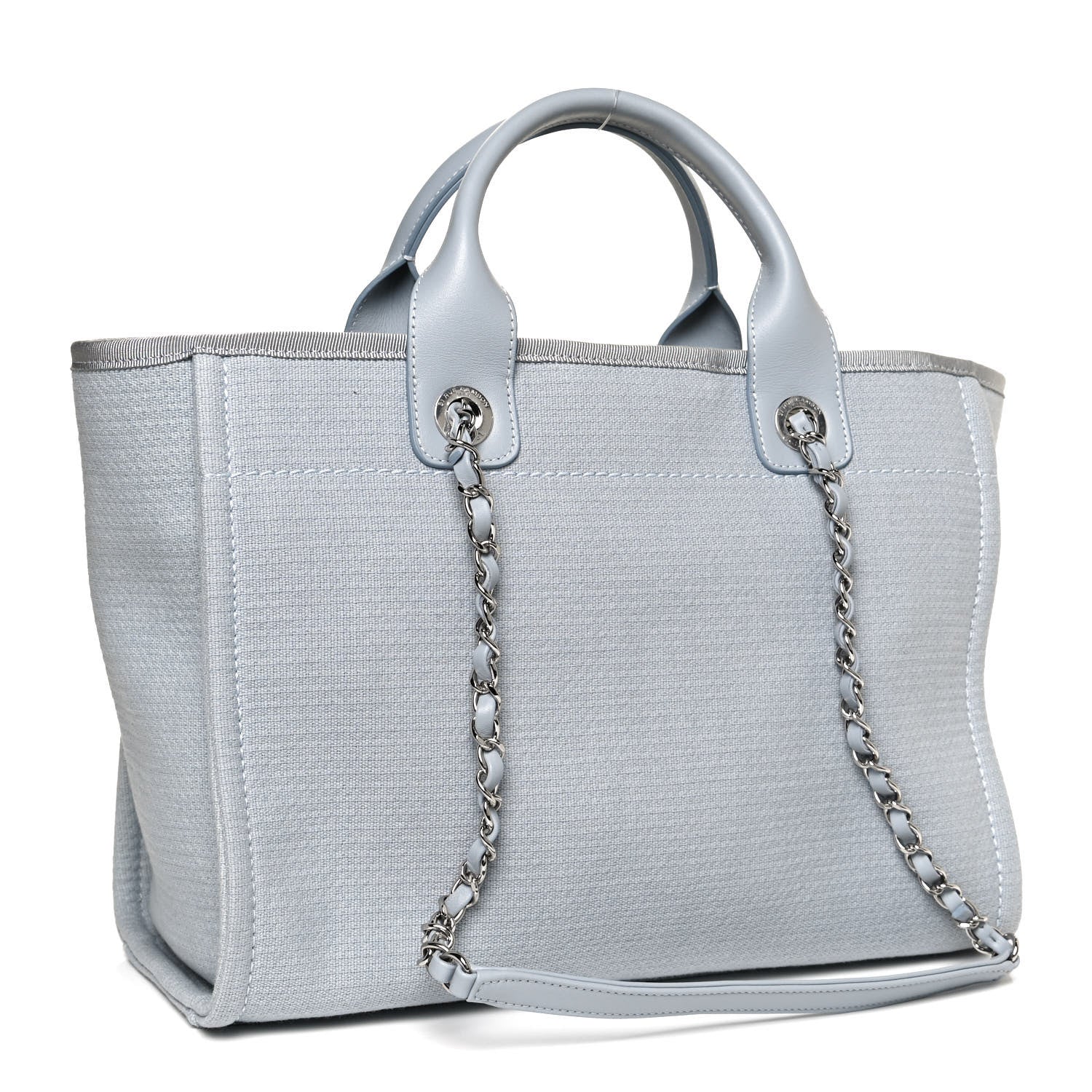 Chanel Mixed Fibers Small Deauville Tote Grey 2 of 10