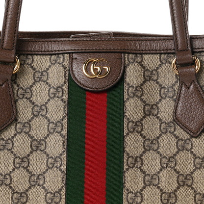 Gucci GG Supreme Monogram Medium Ophidia Shopping Tote Brown 8 of 11